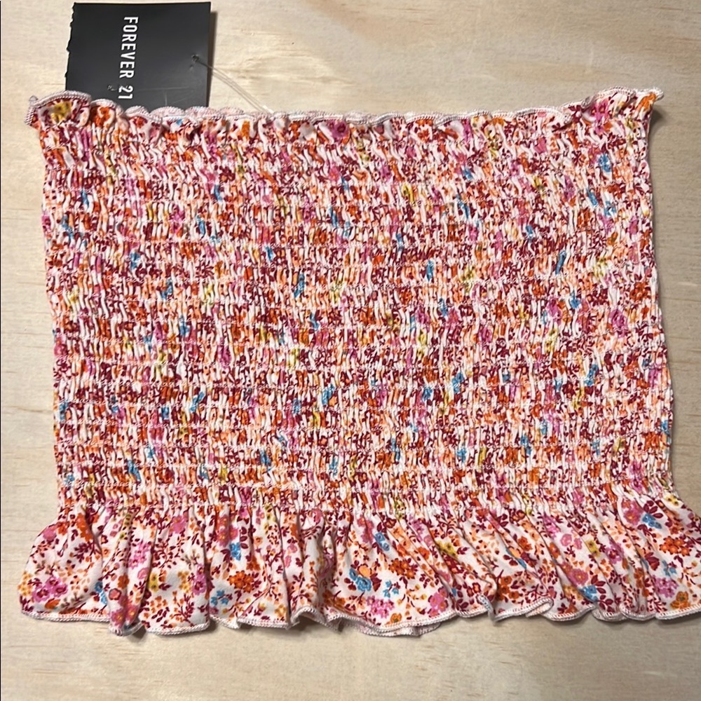 Forever 21 Red and Pink Bubble Mini Skirt